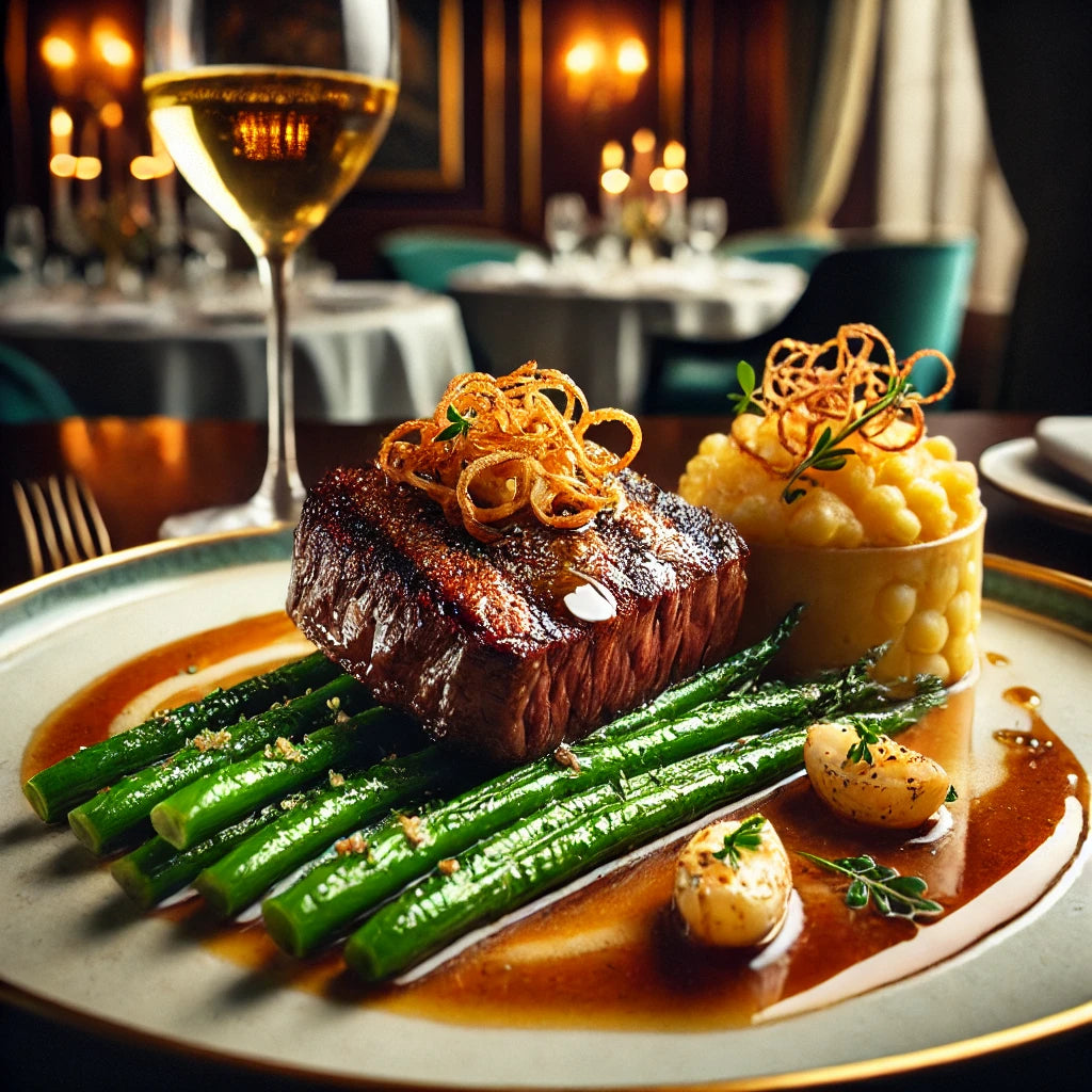 Charred New York Strip w/ Truffle Butter Sauce