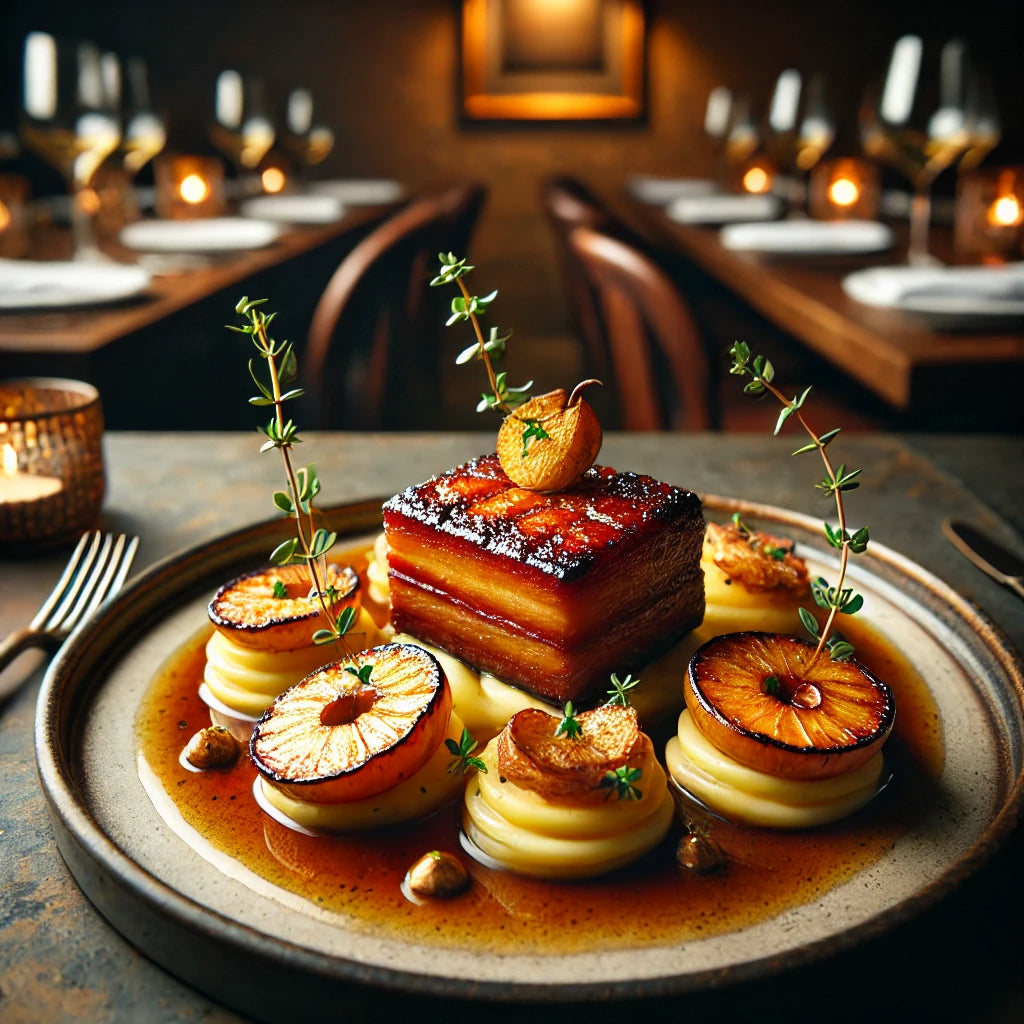 Apple Cider Braised Pork Belly