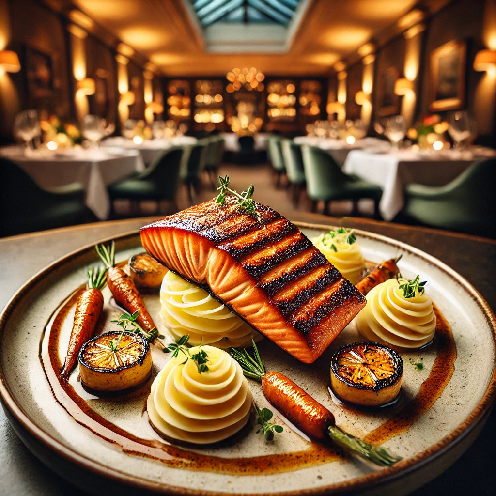 Grilled Atlantic Salmon with Maple Dijon Glaze