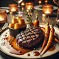 Wood-Fire Ribeye with Bourbon Peppercorn Sauce Dinner