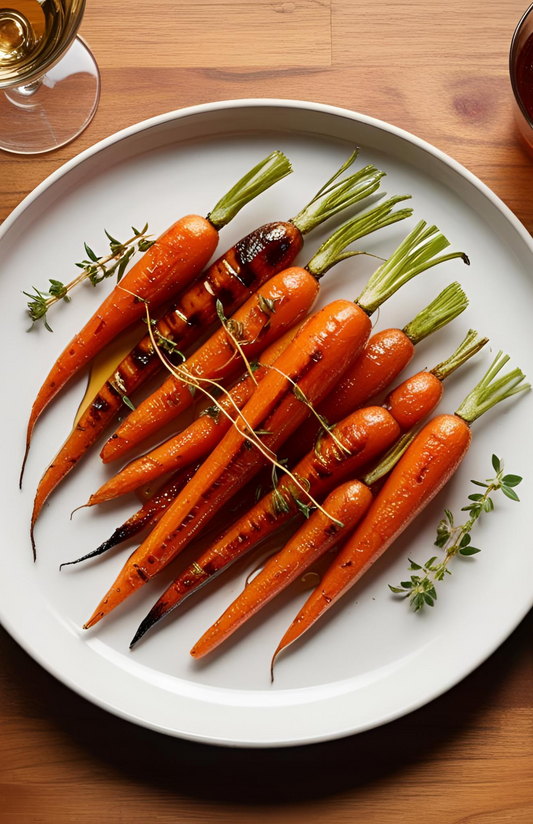 Charred Carrots with Honey and Thyme
